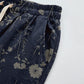 Navy Blue Wildflower Cotton Gauge Lounge Pants - image 3