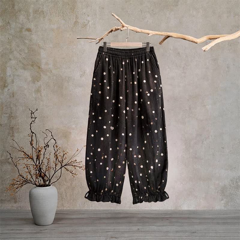 Timeless Black Polka‑Dot Lounge Pants - XL - image 0