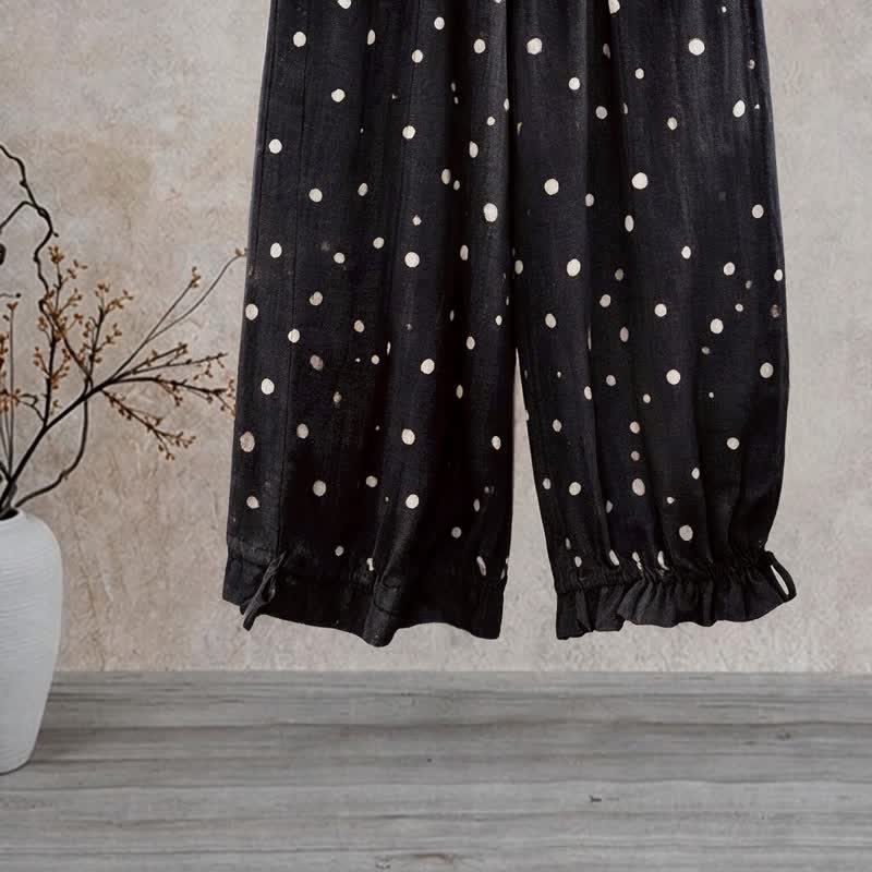 Timeless Black Polka‑Dot Lounge Pants - image 1