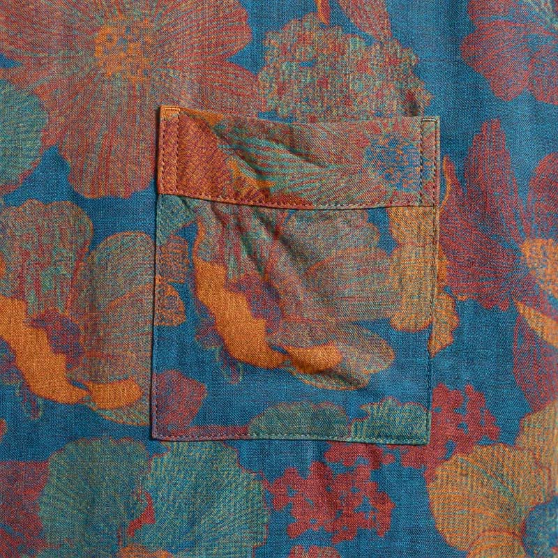 Vintage Flower Cotton Kimono Robe - image 9