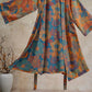 Vintage Flower Cotton Kimono Robe - image 3