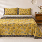 Golden Ginkgo Leaf Cotton Bedding Set - Yellow - Bedspread with 2PCS Pillowcases - King - image 1