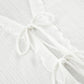 White Ruffle Cotton Loungewear Set - image 7