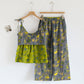 Retro Botanical Ginkgo Leaf Cotton Cami Loungewear Set - image 5