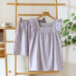Breezy Ruffle Trim Cotton Lounge Set - Purple - XL - image 13