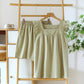 Breezy Ruffle Trim Cotton Lounge Set - Green - XL - image 12