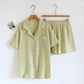 Cotton Gauze Button Front Loungewear Set - Matcha Green - Women XL - image 10