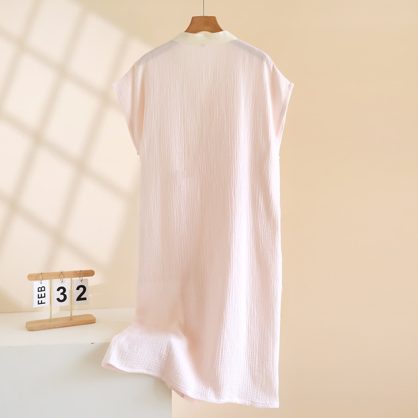 Minimalist Cotton Kimono Wrap Homewear Robe - image 3