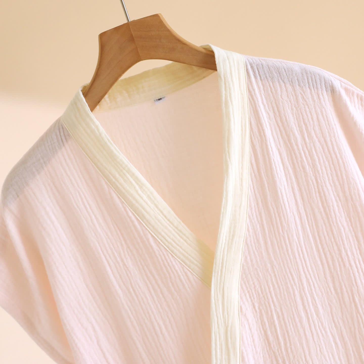 Minimalist Cotton Kimono Wrap Homewear Robe - image 6