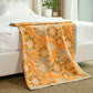 Vintage Orange Sunflower Cotton Blanket - image 1