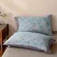 Muted Vintage Ginkgo Leaf Cotton Bedding Set - Blue - 2PCS Pillowcases - 40" x 20" - image 5