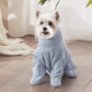 Blue Waffle‑Textured Dog Bath Robe - image 1