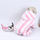 Pink‑White Striped Dog Bath Robe - image 1