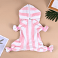 Pink‑White Striped Dog Bath Robe - image 4