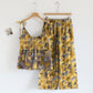Retro Ginkgo‑Leaf Cotton Cami Lounge Set - image 1