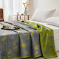 Green‑Gray Ginkgo Leaf Cotton Blanket - image 9