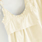 Solid Color Ruffle Cotton Camisole Pajamas - image 21