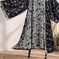 Black White Ginkgo Leaf Cotton Kimono Robe - image 4