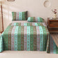 Multi‑Color Striped Flower Cotton Bedspread - image 1