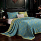 Reversible Vintage Flower Cotton Bedspread - image 2