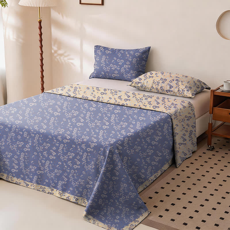 Reversible Ditsy Floral Cotton Bedspread - image 4