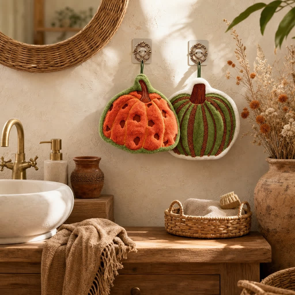 Pumpkin Shaped Quick Dry Hand Towel - image 1