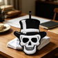 Gothic Skull Fleece Hanging Hand Towel - Top Hat - 3PCS - image 5
