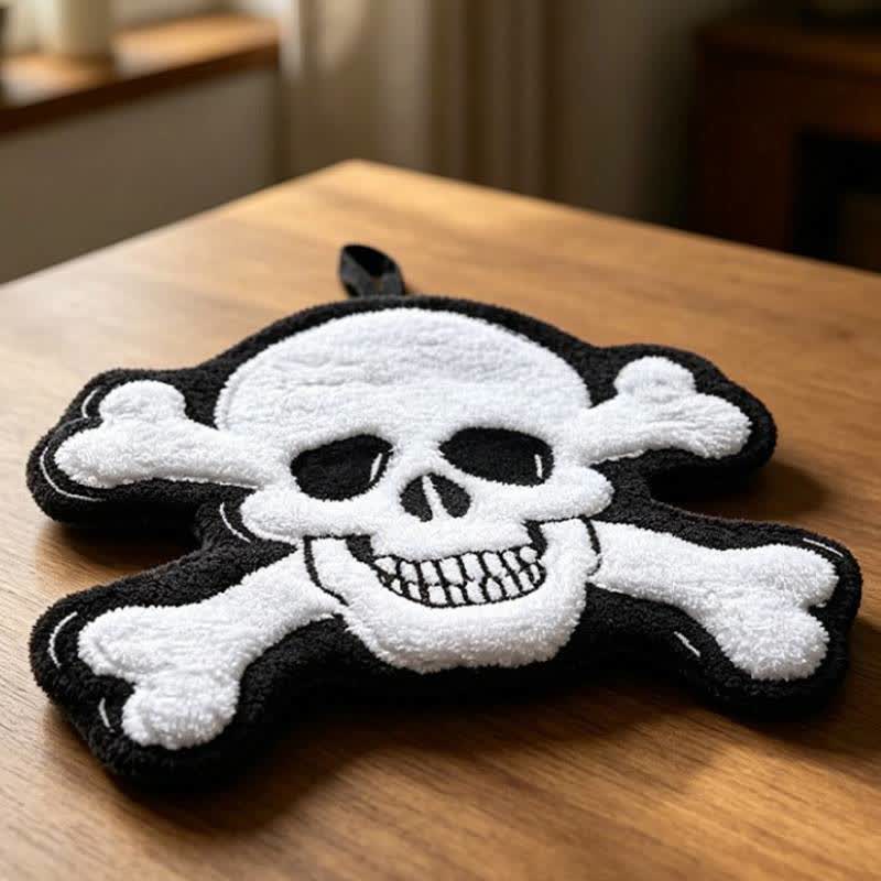 Gothic Skull Fleece Hanging Hand Towel - image 2
