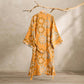 Vintage Sunflower Cotton Kimono Bathrobe - image 1