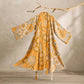 Vintage Sunflower Cotton Kimono Bathrobe - Grey - 2XL - image 7