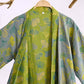 Green Gray Ginkgo Leaf Cotton Kimono Robe - image 6