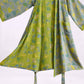 Green Gray Ginkgo Leaf Cotton Kimono Robe - image 7