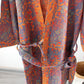 Vintage Leaf Cotton Gauze Kimono Robe - image 5