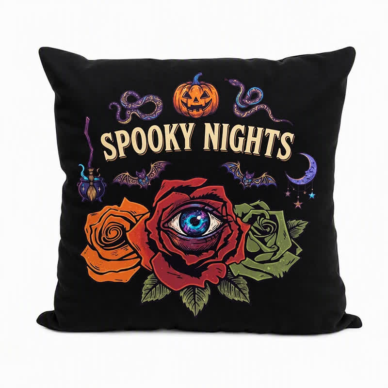 Halloween Eyeball Rose Gothic Throw Pillow - image 3