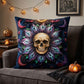Gothic Celestial Skull Throw Pillow Cover - image 1