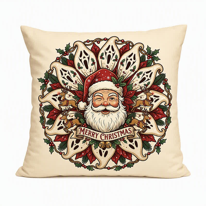 Creepy Christmas Santa Plush Throw Pillow - image 2