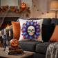 Spooky Sunflower Skull Plush Throw Pillow - image 1
