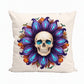 Spooky Sunflower Skull Plush Throw Pillow - image 4