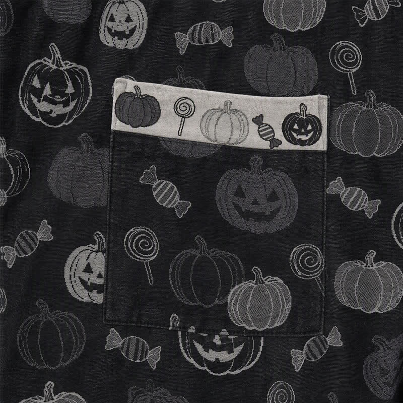 Halloween Pumpkin Candy Cotton Kimono Robe - image 4