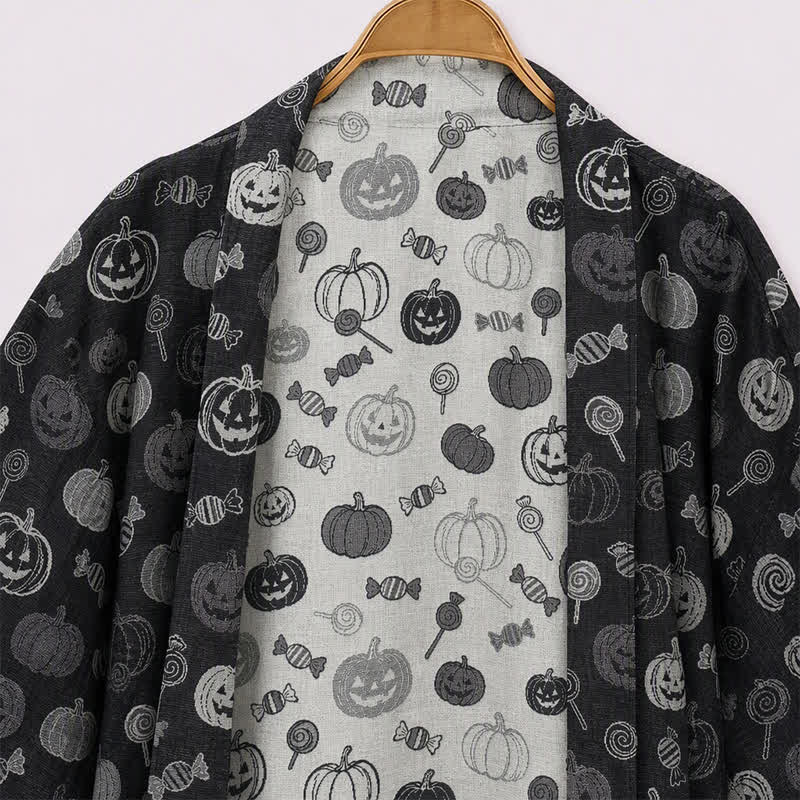 Halloween Pumpkin Candy Cotton Kimono Robe - image 3