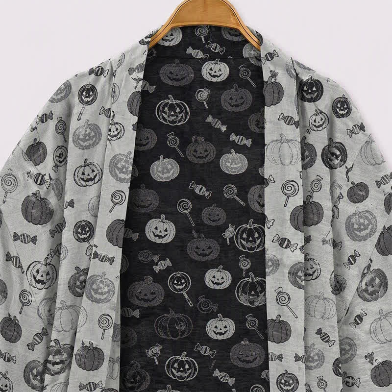 Halloween Pumpkin Candy Cotton Kimono Robe - image 8