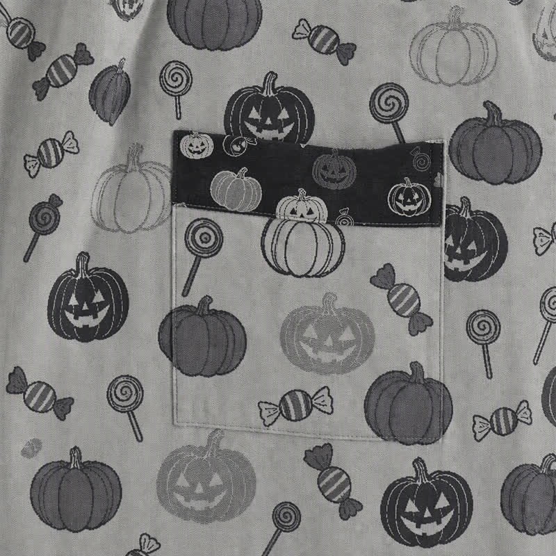 Halloween Pumpkin Candy Cotton Kimono Robe - image 9