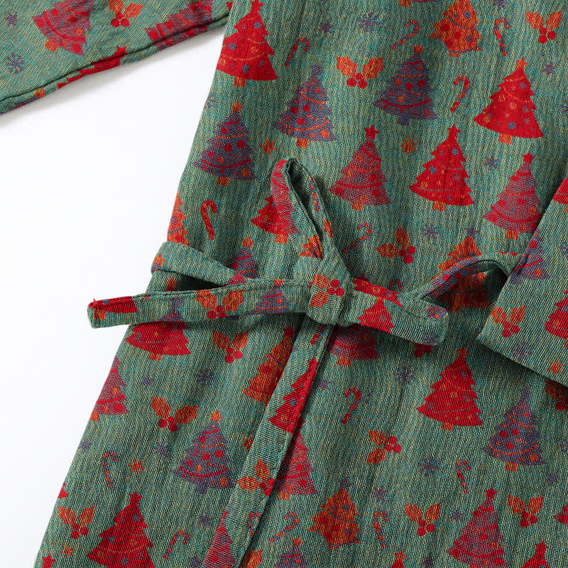 Christmas Tree Cotton Kimono Loungewear Set - image 6