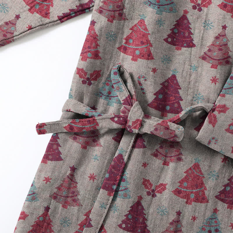 Christmas Tree Cotton Kimono Loungewear Set - image 29
