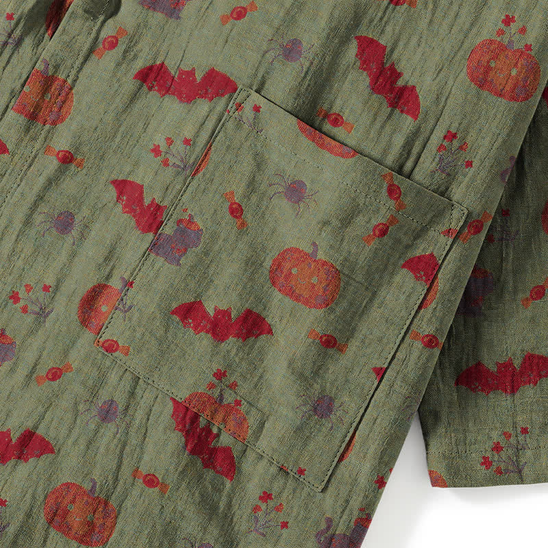 Halloween Pumpkin Bat Cotton Pajama Set - image 16