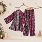 Christmas Tree Cotton Kimono Loungewear Set - Purple - XL - image 15