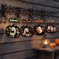 Spooky & Cute Pumpkin Hanging Wooden Door Sign - Set 4 Patterns - 4PCS - 10"W x 15"H - image 1