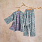 Retro Ginkgo Leaf Cotton Kimono Pajama Set - image 3