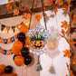 Halloween Acrylic Suncatcher Hanging Ornament with Bell - Pumpkin Pot - 5PCS - image 5