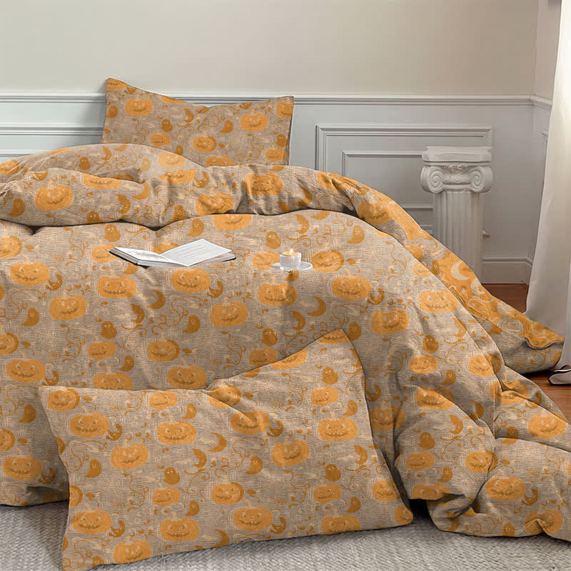 Halloween Pumpkin Moon Cotton Bedding Set - image 11